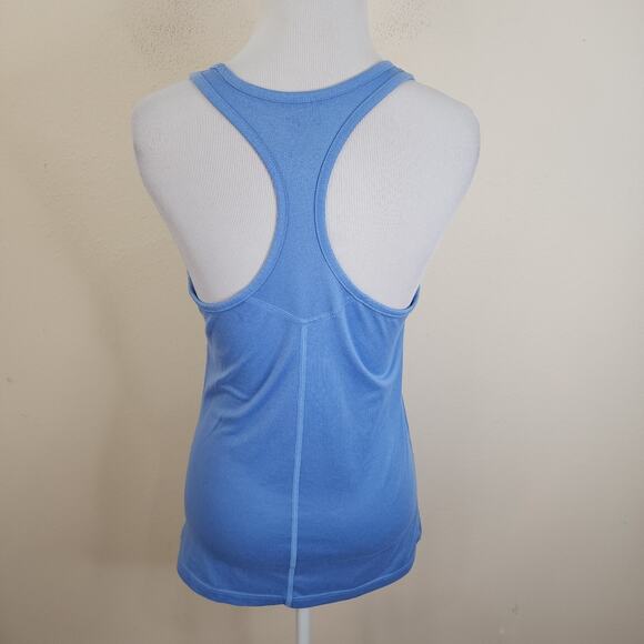Nike Womens Dri Fit Sleeveless Shirt Tank Top Blue Size Small Racer Back Loose - Picture 4 of 6